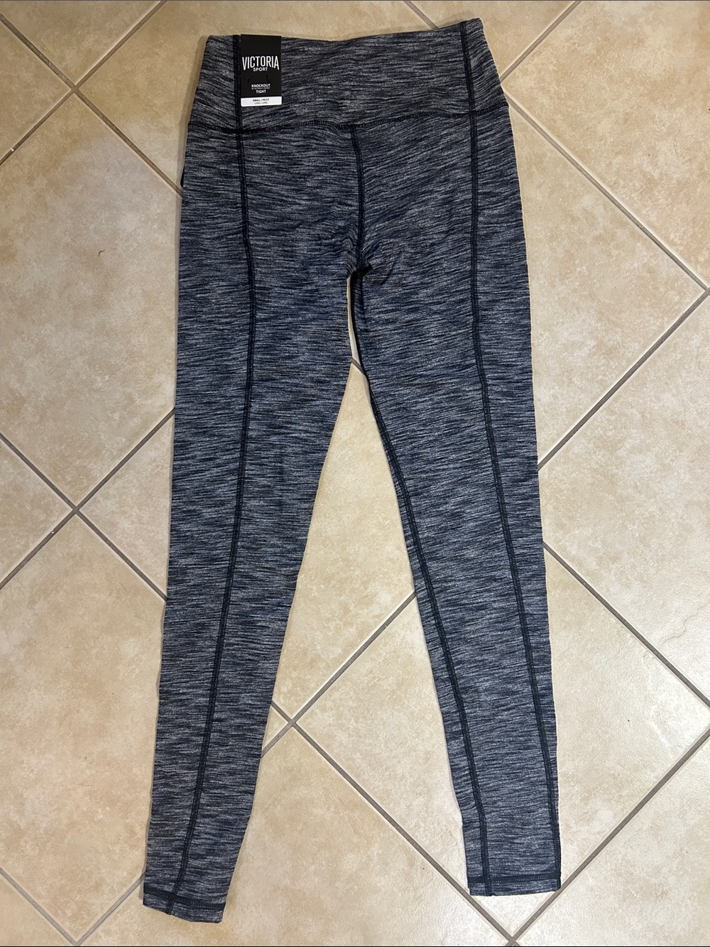 Victoria's Secret Heathered Black Gray Athletic Leggings - Picture 4 of 4